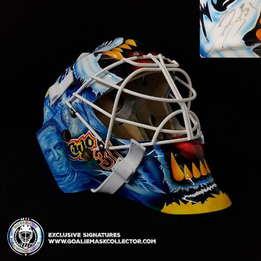 Jordan Binnington Signed Goalie Mask Curtis Joseph CUJO Tribute St. Louis MAD DOG Signature Edition Autographed Tribute