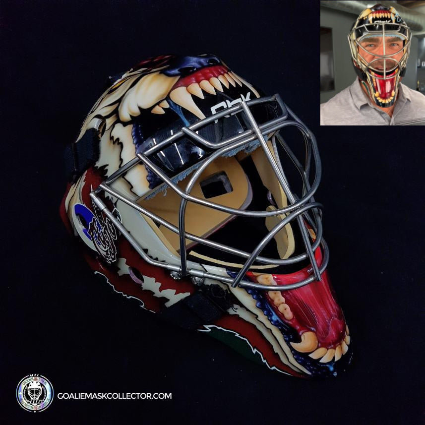Curtis Joseph Practice Worn Game Issued Goalie Mask Coyotes Phoenix 2005-2007 Reebok