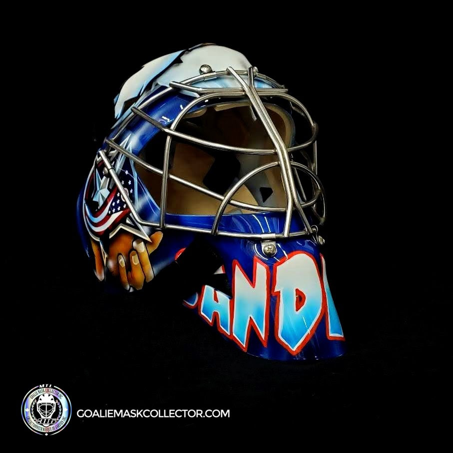 Curtis Sanford Goalie Mask Unsigned Columbus