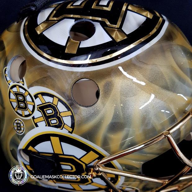 Custom Boston Bruins with Gold Flames and 24k Gold Cat Eye Grill Black & Gold