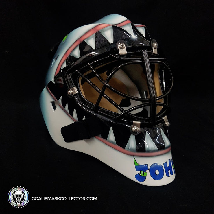 Kelly Hrudey Mask San Jose  Goalie mask, Goalie gear, Hockey goalie