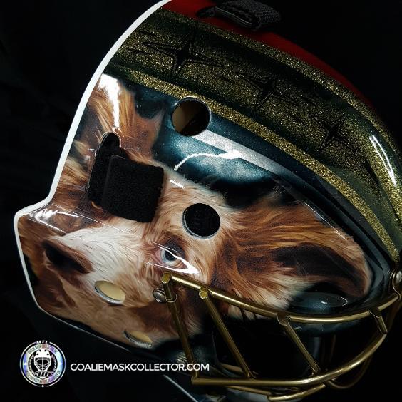 Custom Painted Goalie Mask: Fur Babies Dogs