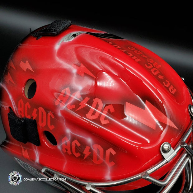 Custom Painted Goalie Mask: AC/DC Tribute