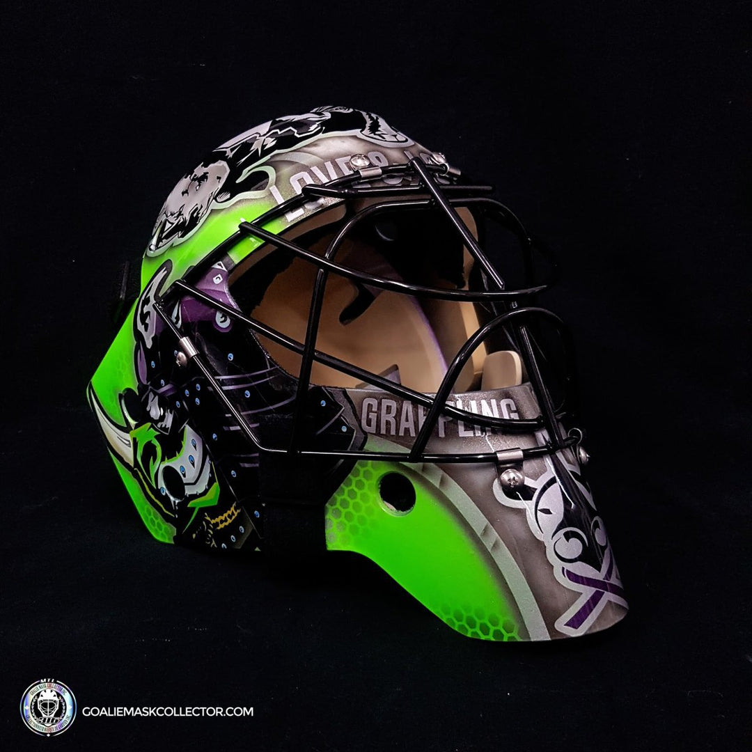 Custom Painted Goalie Mask: Love & Loyalty Tribute