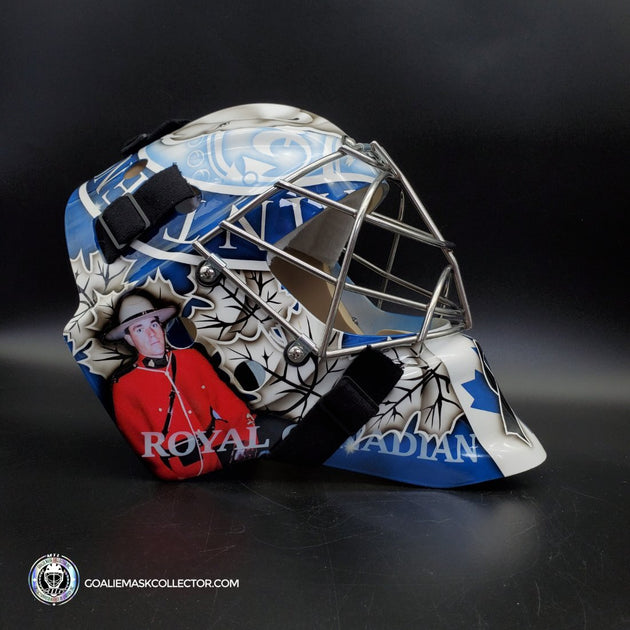 Custom Painted Goalie Mask: RCMP – Goalie Mask Collector