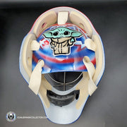 David Aebischer Goalie Mask Unsigned Montreal License Plate Tribute (custom touches)
