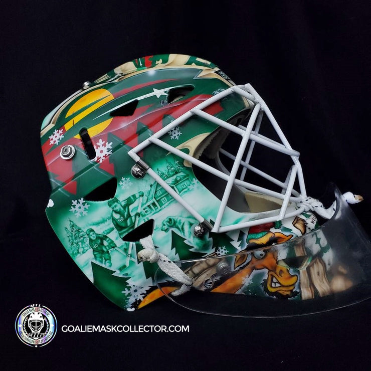 DEVIN DUBNYK GOALIE MASK GAME USED WORN MINNESOTA WILD 2016-2017 SEASON + ALL-STAR GAME + STANLEY CUP PLAYOFFS - SOLD