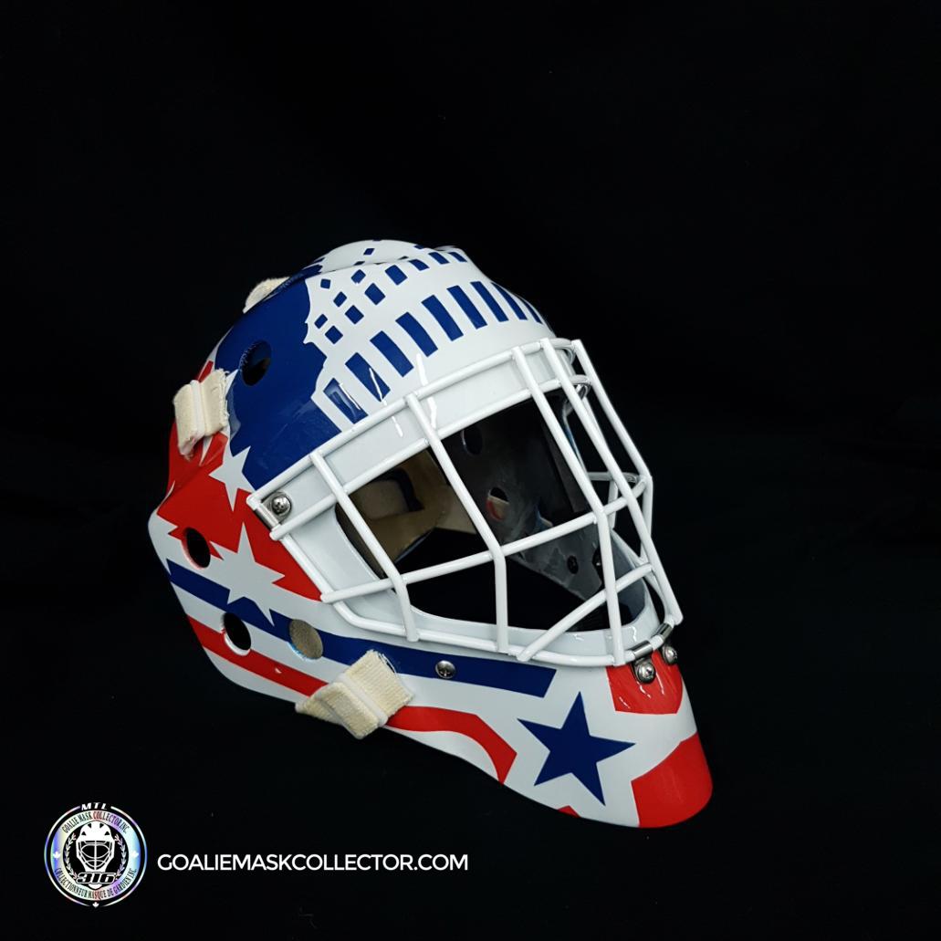 Don Beaupre Goalie Mask Unsigned Washington Tribute