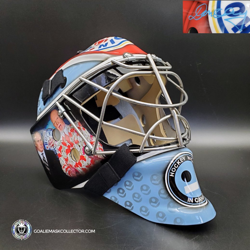 Don Cherry HNIC V2 Signed Goalie Mask Signature Edition. Goalie Mask Collector.