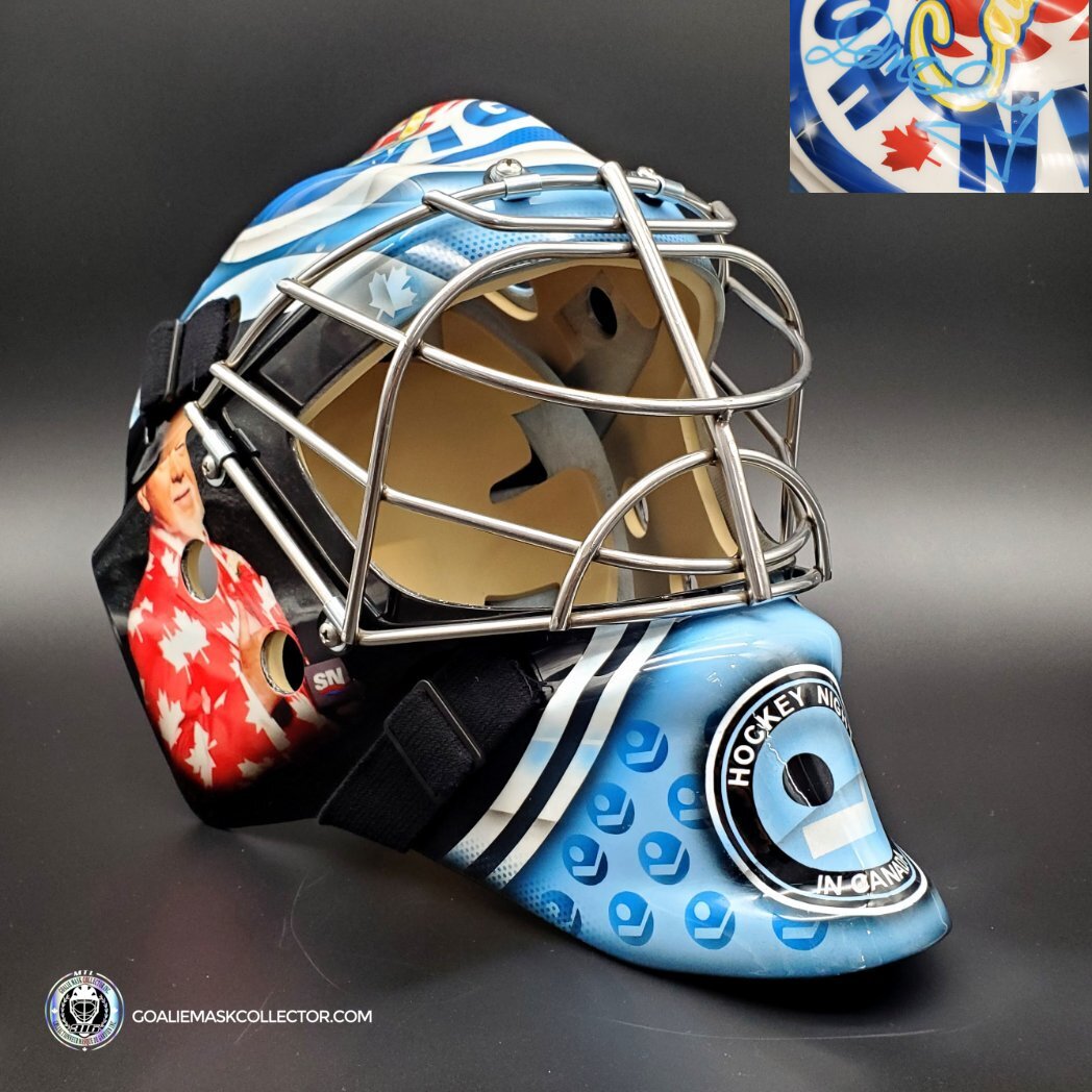 Don Cherry HNIC V1 Signed Goalie Mask Signature Edition. Goalie Mask Collector.