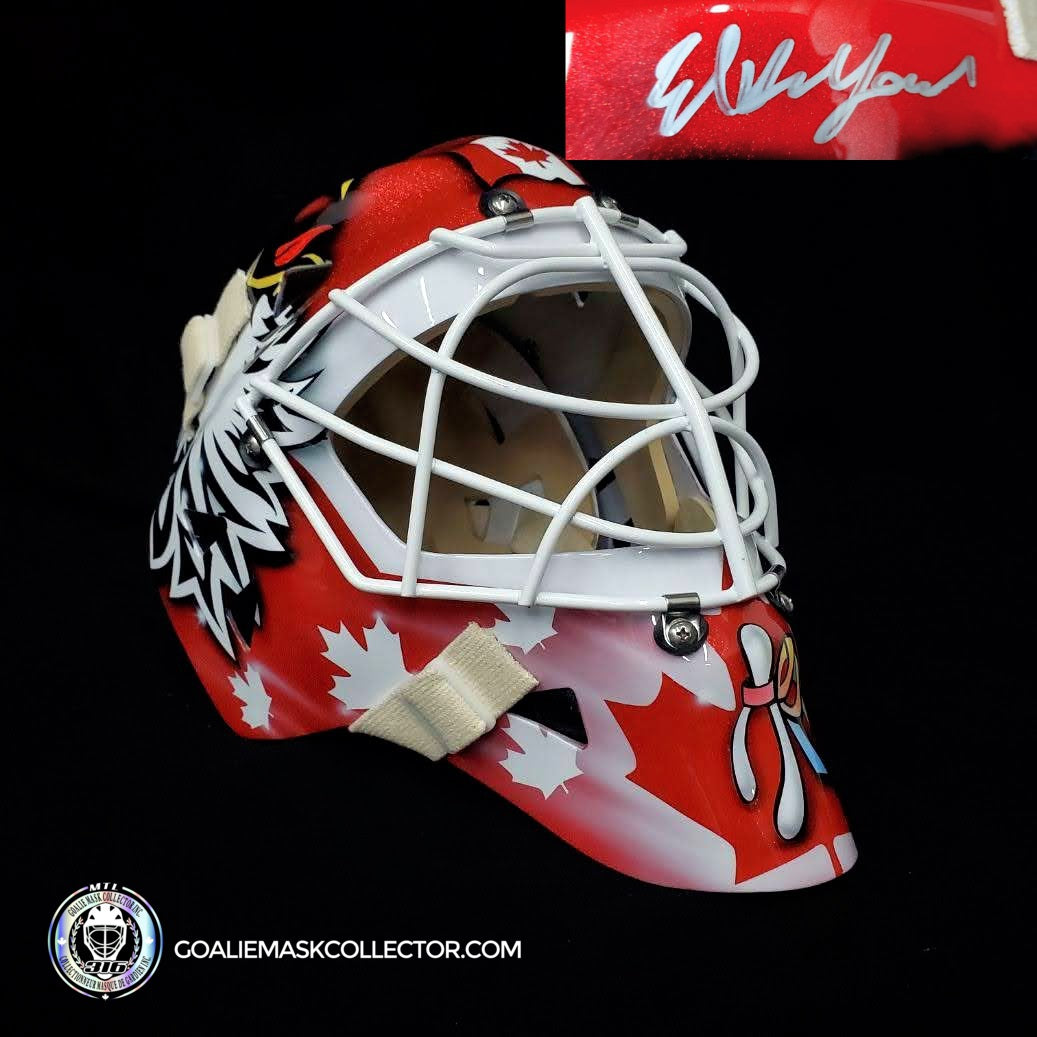 Ed Belfour Signed Goalie Mask 2002 Olympics Team Canada Signature Edition. Goalie Mask Collector.