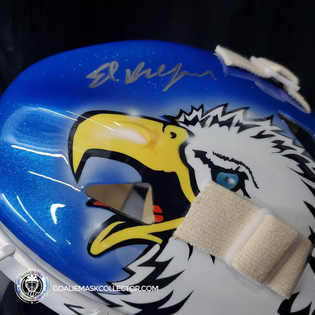 Ed Belfour Signed Goalie Mask Toronto Blue V1 Signature Edition Autographed Tribute