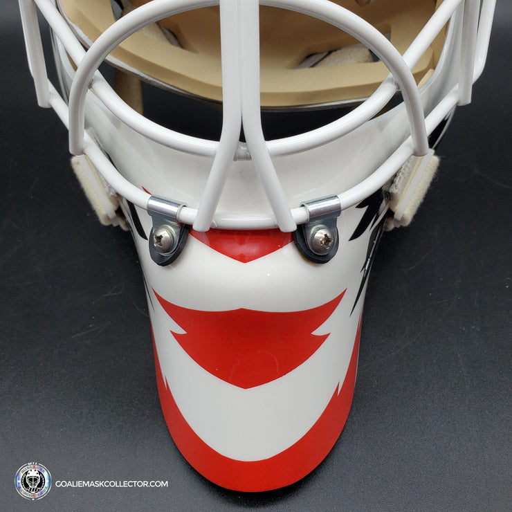 Totally random, but just a little “for fun” thing here. Ed “The Eagle”  Belfour played for five different teams during his NHL career. He donned  his famous Eagle mask with each team.