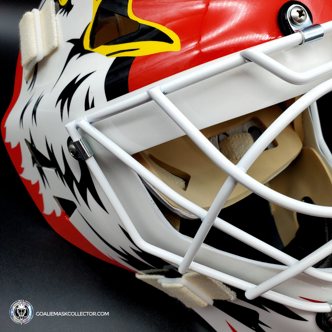 Ed Belfour Signed Goalie Mask Chicago Red Simple Eagle
