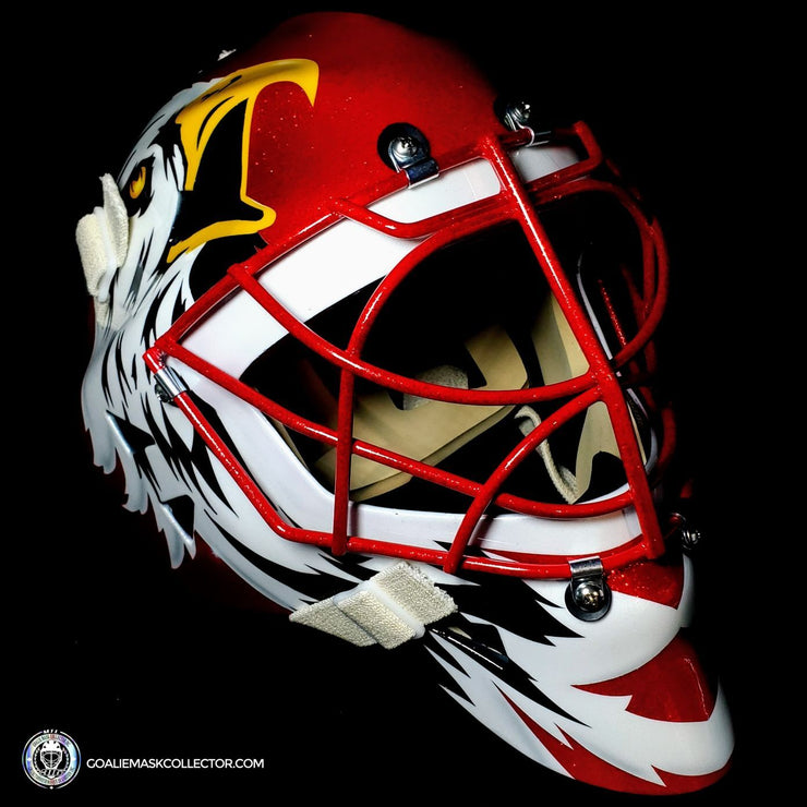 Ed Belfour Signed Goalie Mask "The Man Glitter Collection" Chicago Red Simple Eagle Classic Signature Edition Autographed