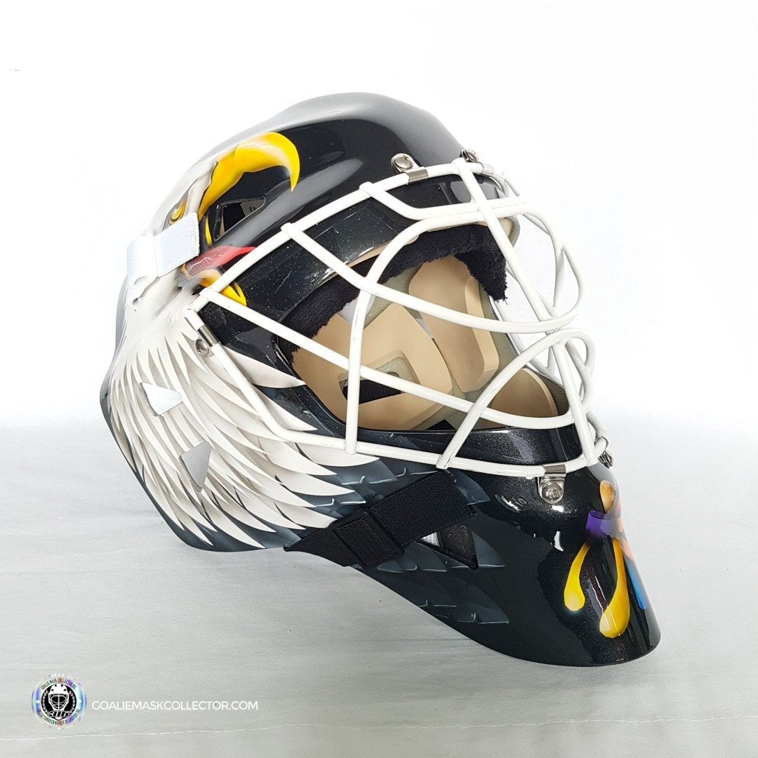 Ed Belfour Goalie Mask Unsigned Black Edition Chicago Tribute