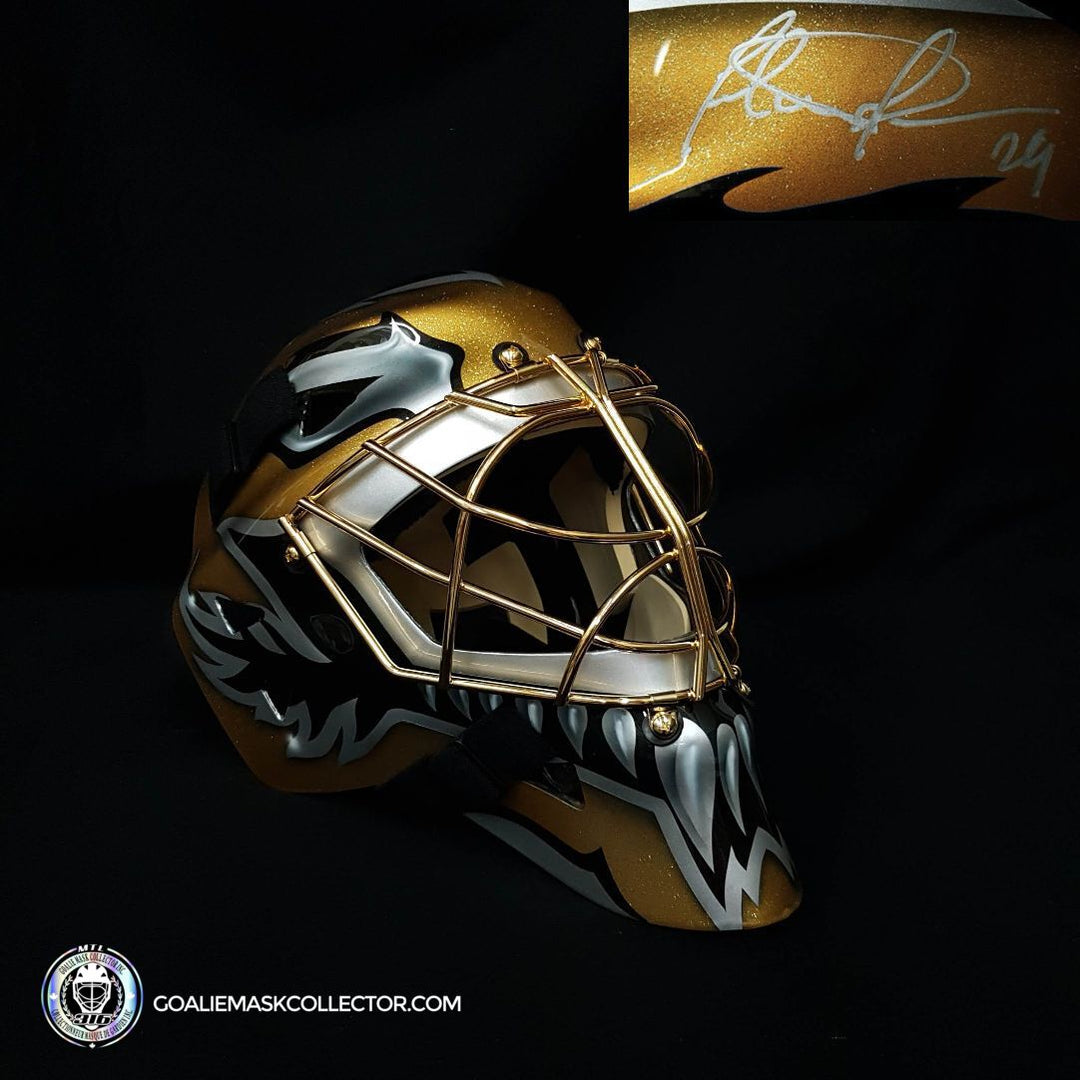 Felix Potvin "BLACK and GOLD Edition" Signed Goalie Mask Toronto Signature Edition LE Release of 5. Goalie Mask Collector.