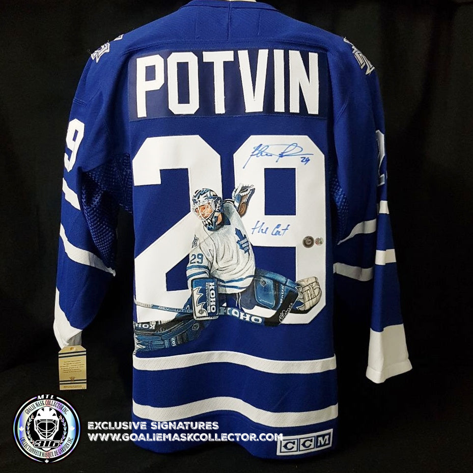 Demo: FELIX POTVIN ART EDITION SIGNED JERSEY HAND-PAINTED TORONTO MAPLE LEAFS AUTOGRAPHED