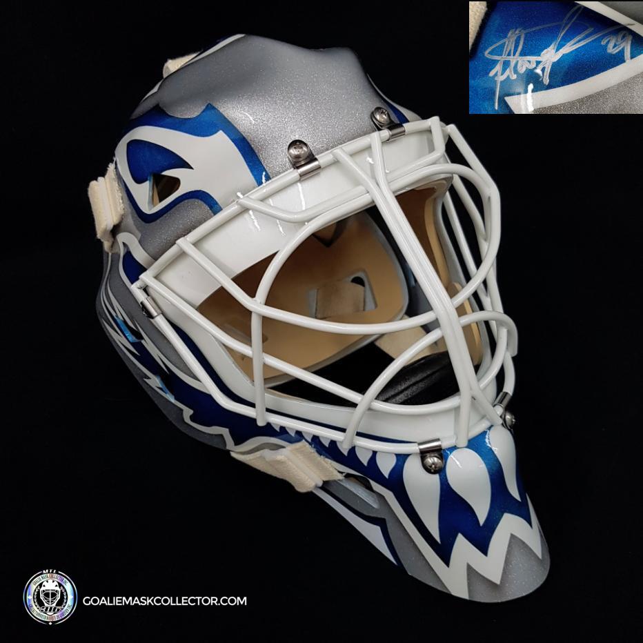 Felix Potvin Signed Goalie Mask Autographed Silver Leafs Classic Signature Edition