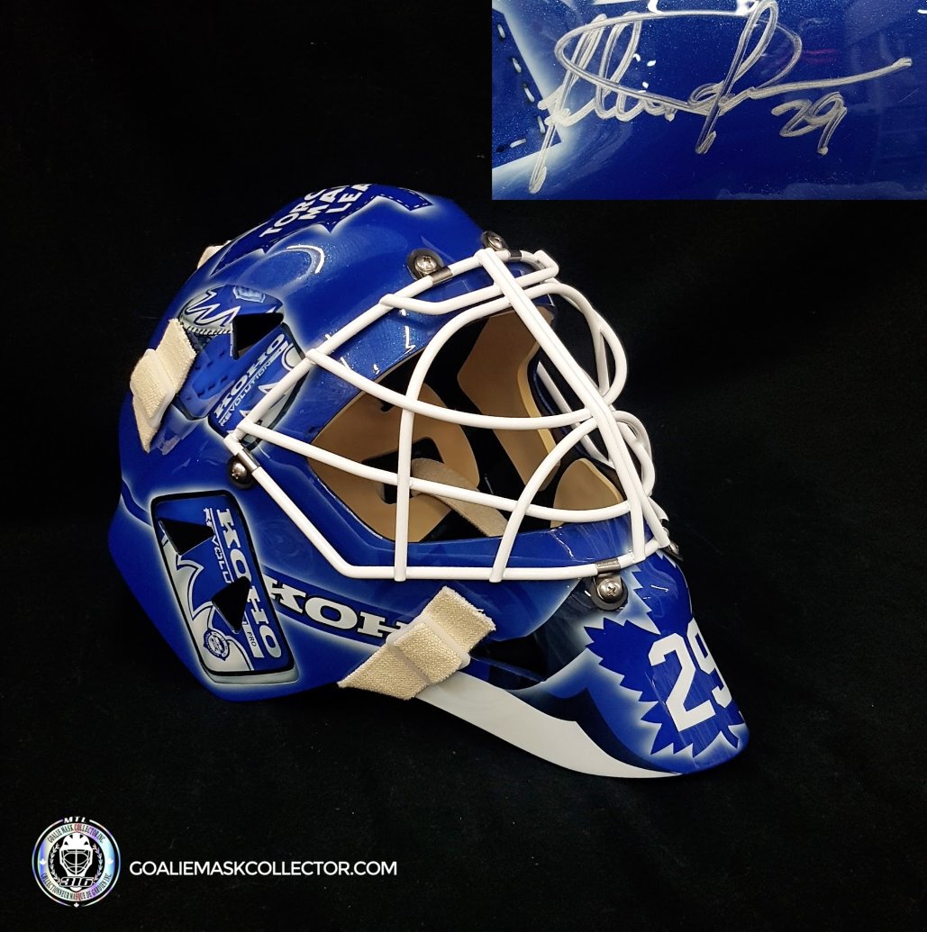 Felix Potvin Signed Goalie Mask "THE GEAR COLLECTION" Koho Revolution Pad Set Toronto Signature Edition Autographed