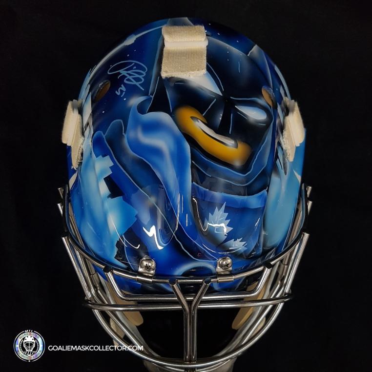 batman football helmet Frederik Andersen Signed Goalie Mask Centennial Toronto Batman Signatu –  Goalie Mask Collector