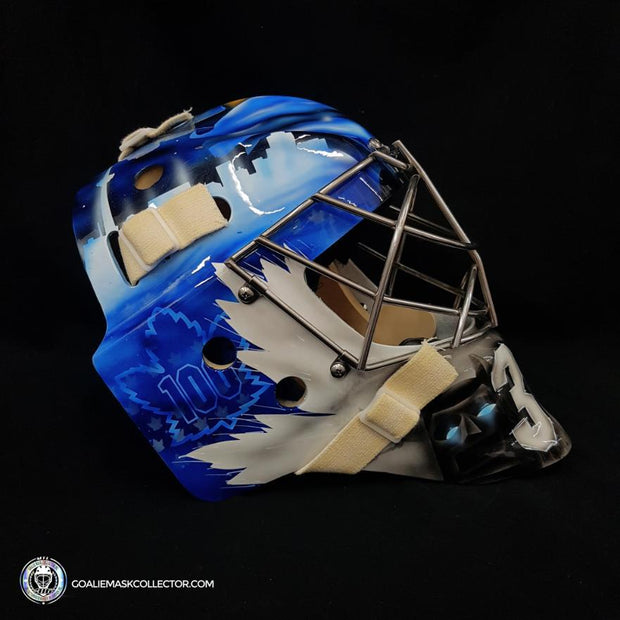 Frederik Andersen Unsigned Goalie Mask Toronto Centennial Tribute