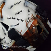 Steve Shields Unsigned Goalie Mask Boston "Gary Cheevers" Tribute