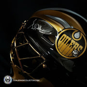 Grant Fuhr "BLACK & GOLD Edition" Signed Goalie Mask Edmonton Autographed Signature Edition LE Release of 5
