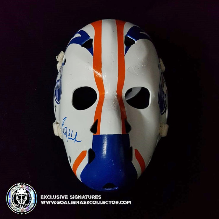 Grant Fuhr // Signed Goalie Mask // Edmonton Oilers // Franklin Replica //  HOF'03 Inscription - Schwartz Sports - Touch of Modern