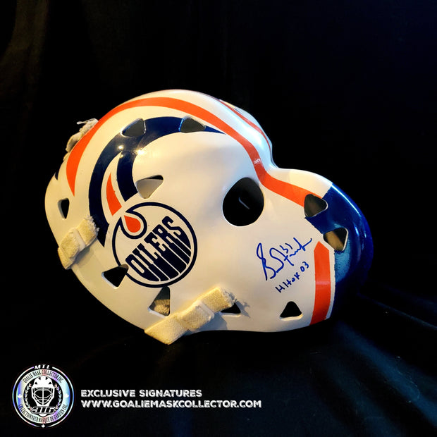 Grant Fuhr Signed Vintage Goalie Mask Autographed 1983-1987 Edmonton V1 NEW Look Signature Edition