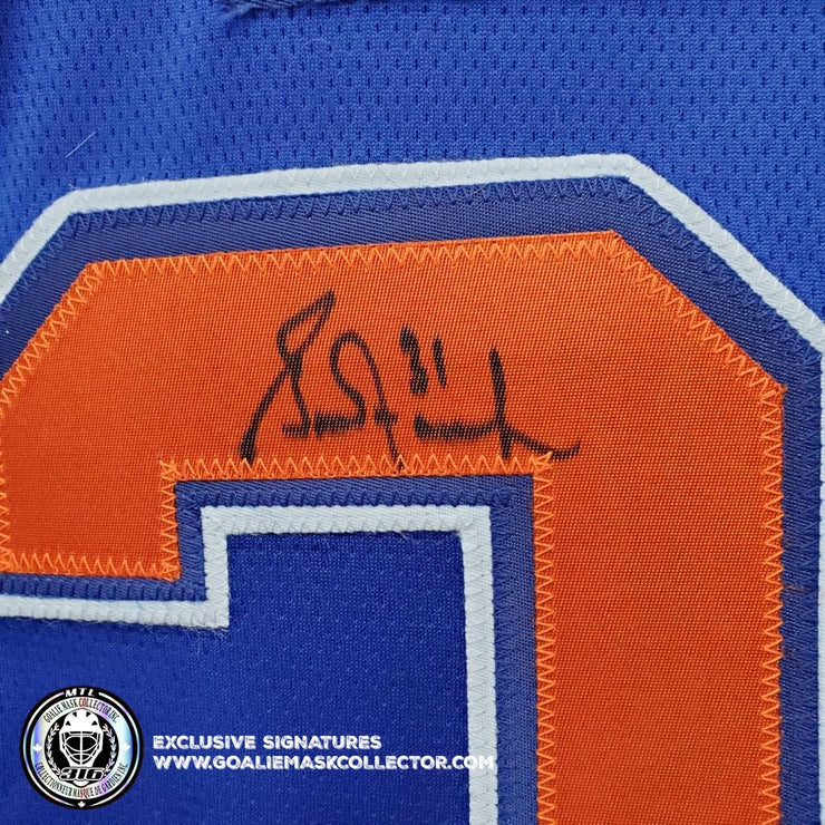 Demo: GRANT FUHR ART EDITION SIGNED JERSEY HAND-PAINTED EDMONTON OILERS AUTOGRAPHED