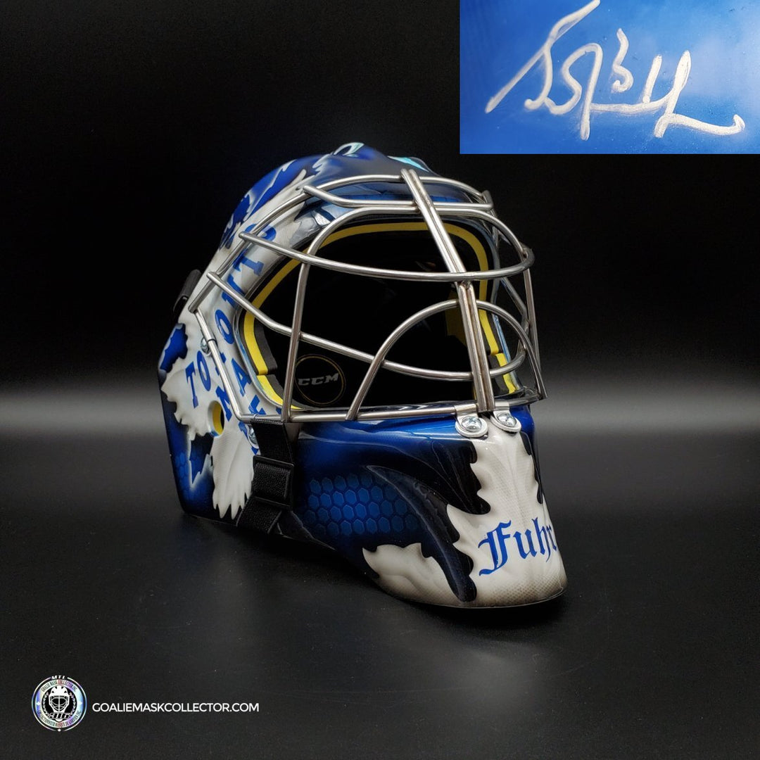 Grant Fuhr Signed Goalie Mask Custom Toronto Original 6 Signature Edition. Goalie Mask Collector.
