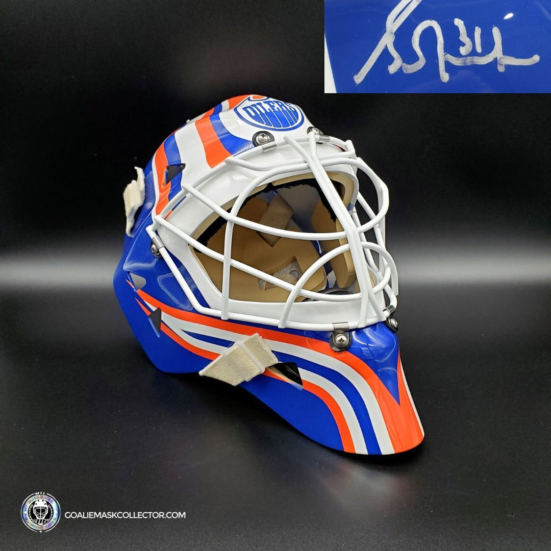Grant Fuhr Signed Goalie Mask Edmonton V4 1988 Signature Edition. Goalie Mask Collector.