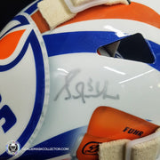 Grant Fuhr Signed Goalie Mask "THE GEAR COLLECTION" D&R Daignault Rolland Pad Set Edmonton Signature Edition Autographed