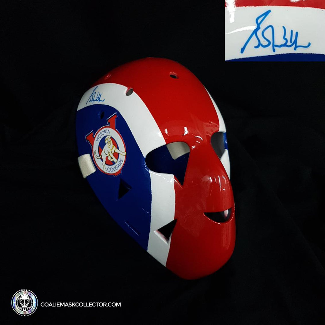 Grant Fuhr Signed Vintage Goalie Mask Victoria Signature Edition. Goalie Mask Collector.