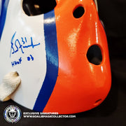 Grant Fuhr Signed Vintage Goalie Mask Edmonton Rookie 1981-82 Autographed Signature Edition