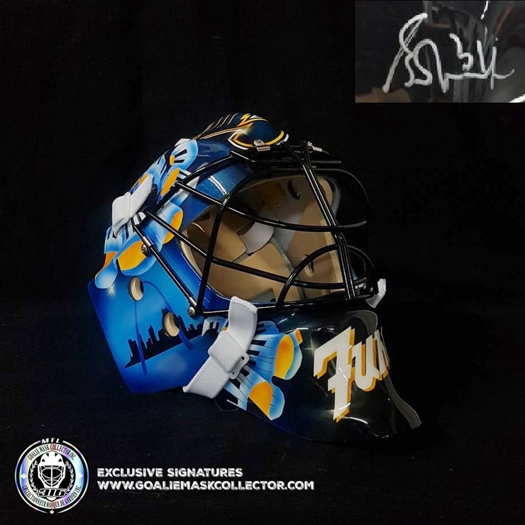 Grant Fuhr Signed Goalie Mask St. Louis V2 1998-99 Autographed Signatu – Goalie Mask Collector