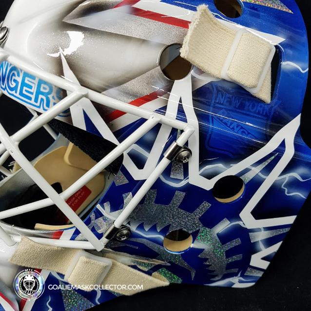 Henrik Lundqvist Unsigned Goalie Mask New York Silver Edition + White Grill