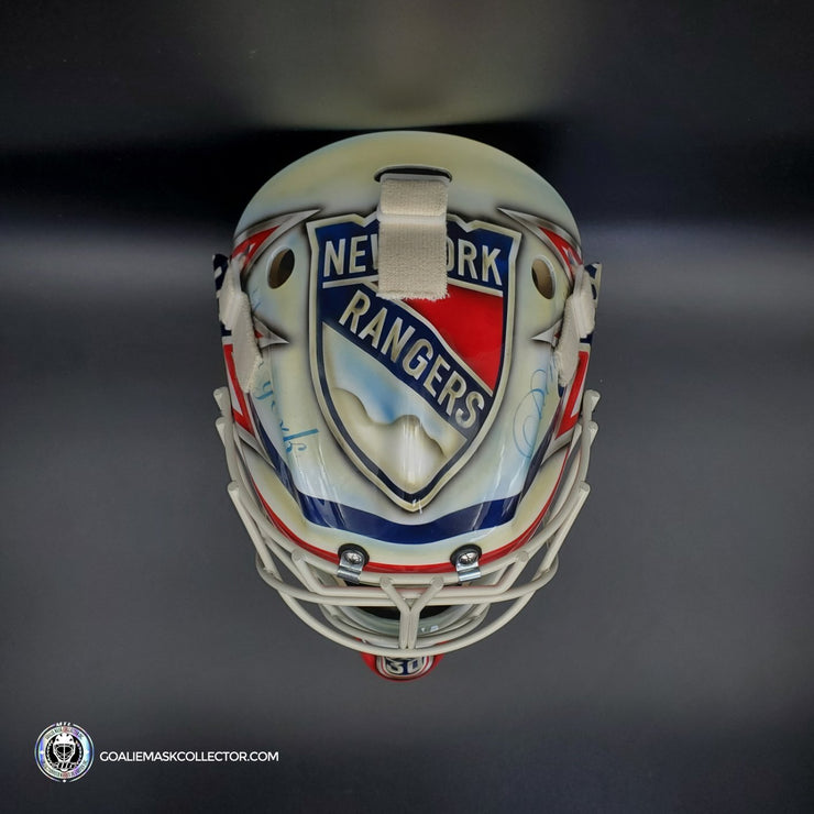 Henrik Lundqvist Goalie Mask Un-Signed 2018 Winter Classic Brooklyn New York
