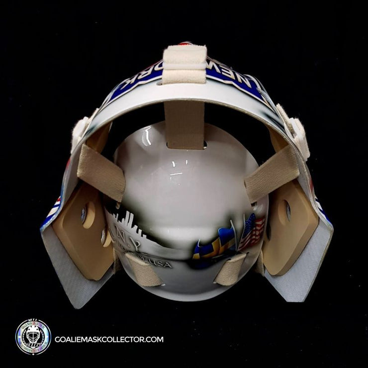 Henrik Lundqvist Goalie Mask Unsigned New York Silver Edition +