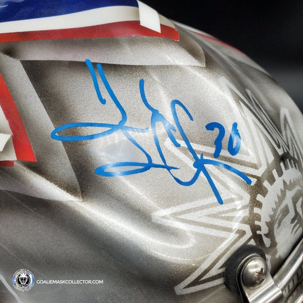 Henrik Lundqvist Signed Goalie Mask New York Silver Edition Autographed Signature Edition