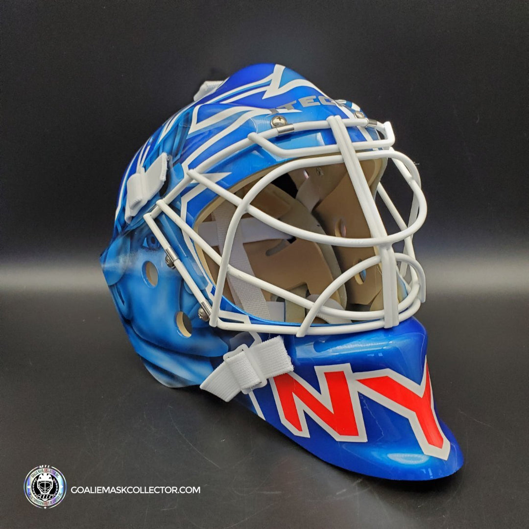 Henrik Lundqvist Unsigned Goalie Mask NYR 2006 Tribute