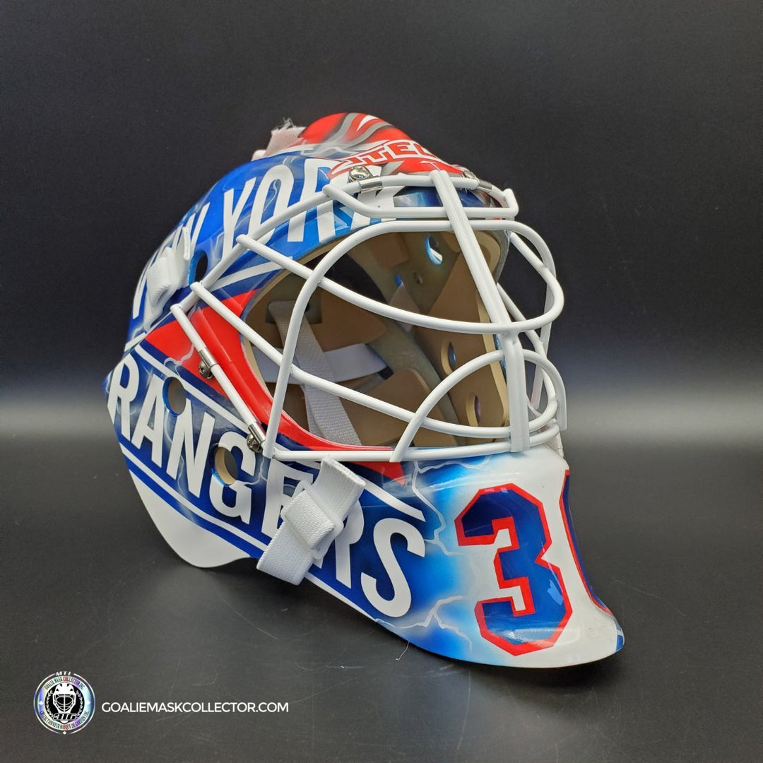Henrik Lundqvist Unsigned Goalie Mask NYR 2008 Tribute