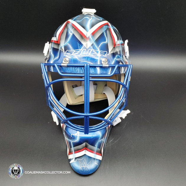 Henrik Lundqvist Unsigned Goalie Mask NYR 2015 Tribute – Goalie Mask