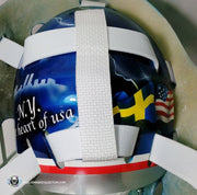 Henrik Lundqvist Unsigned Goalie Mask NYR "2010-11" Tribute