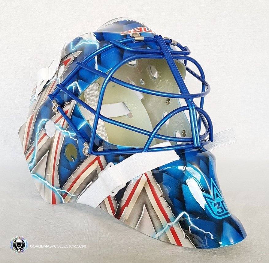 Henrik Lundqvist Goalie Mask Unsigned 2016 New York 90th YEAR ANNIVERSARY Tribute