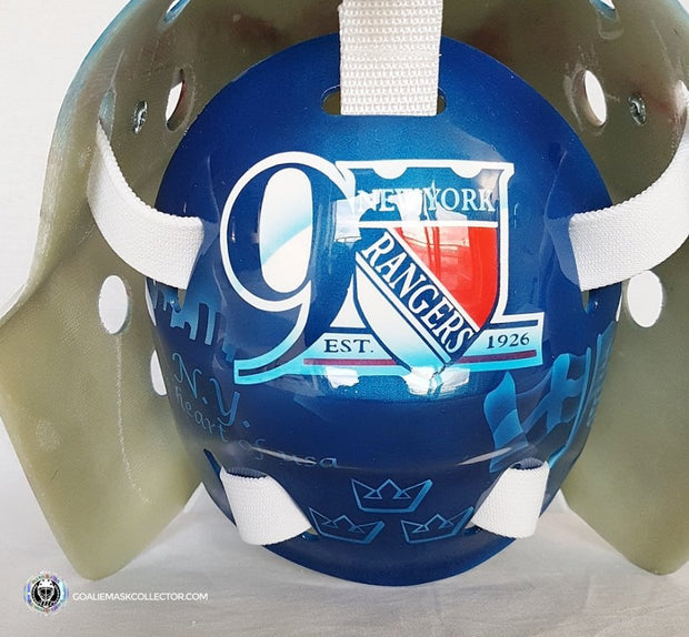 Henrik Lundqvist Unsigned Goalie Mask NYR "2016-17" Tribute