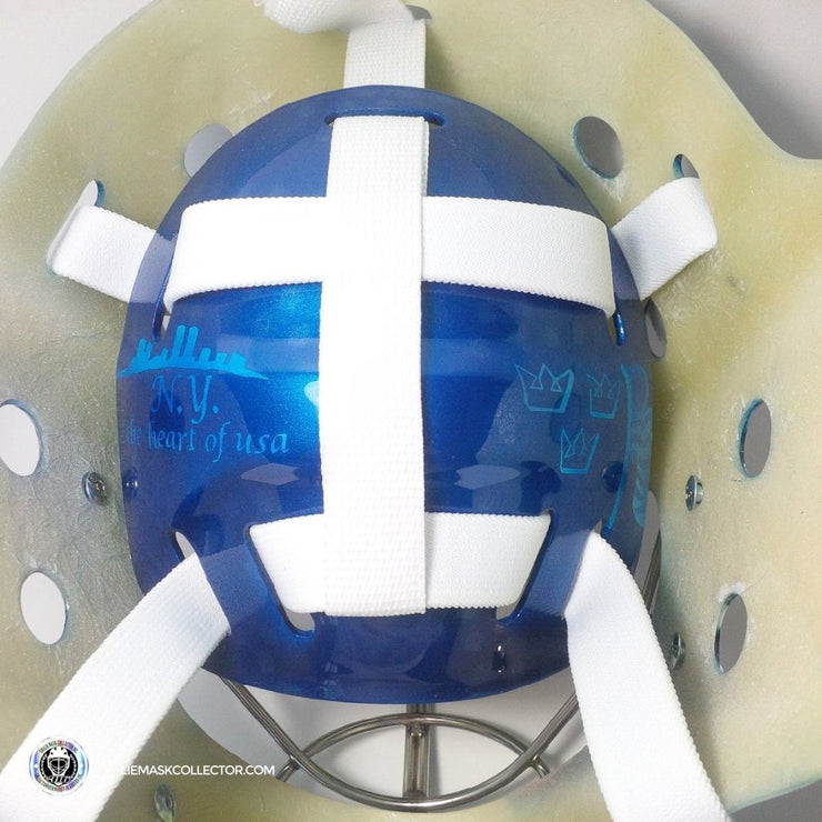 Henrik Lundqvist Unsigned Goalie Mask NYR "Holy Grail" Tribute