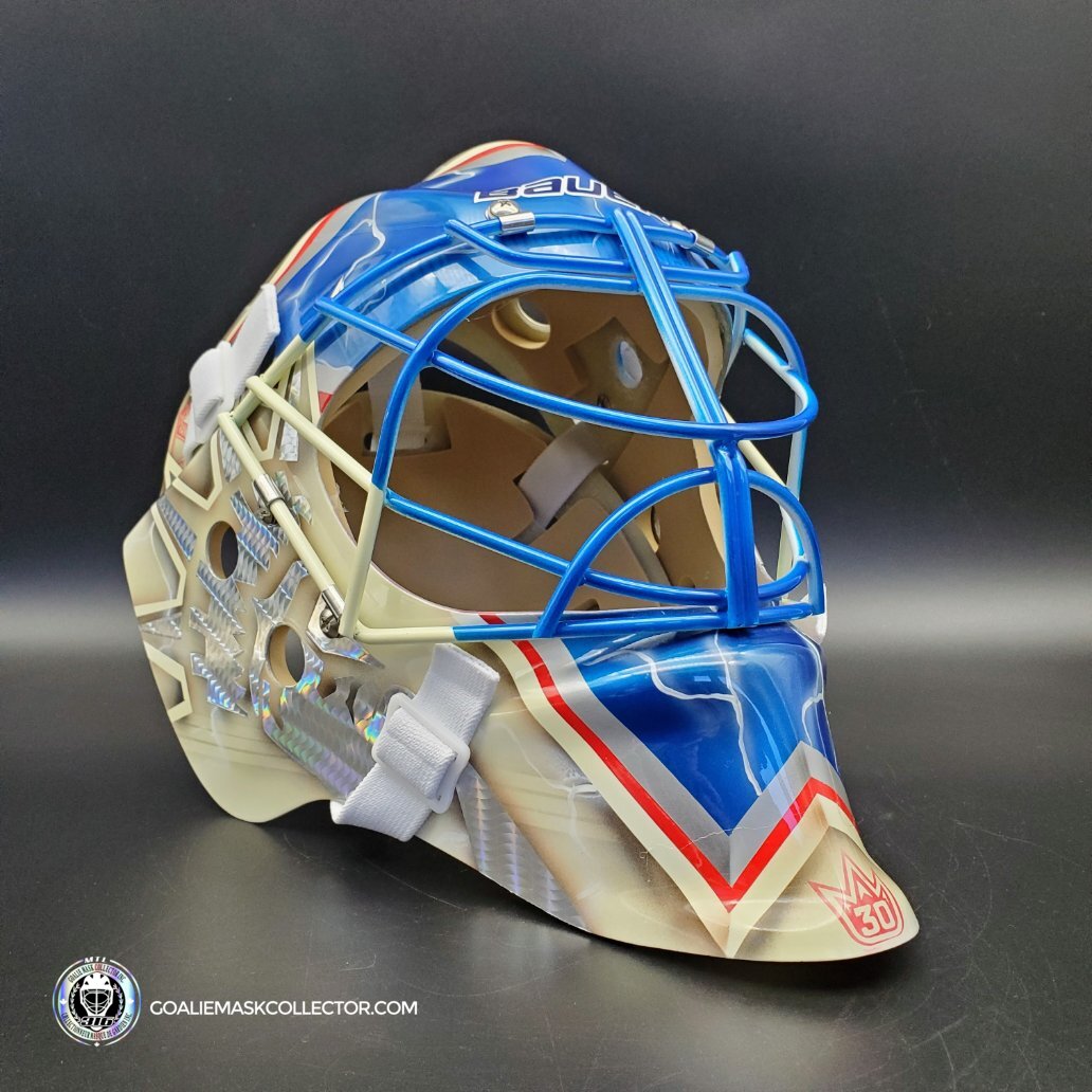 Henrik Lundqvist Unsigned Goalie Mask NYR Heritage 2014 Tribute
