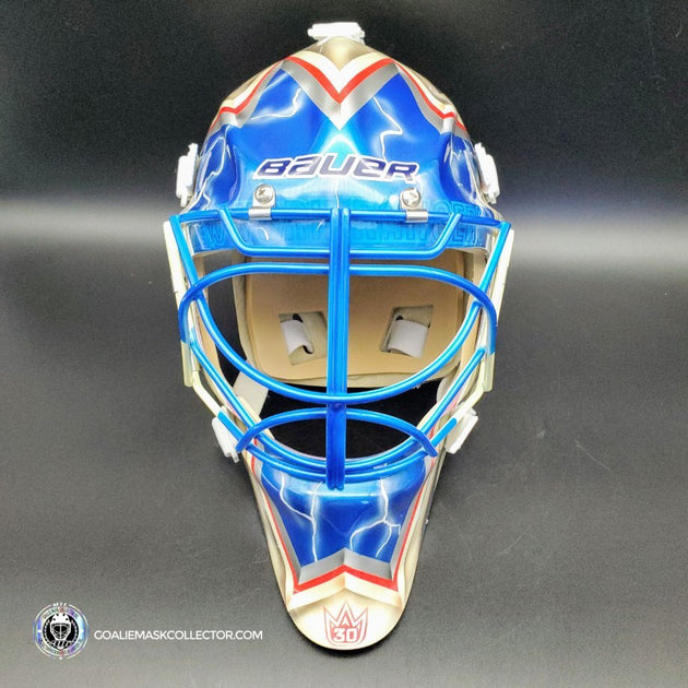Henrik Lundqvist Unsigned Goalie Mask NYR Heritage 2014 Tribute